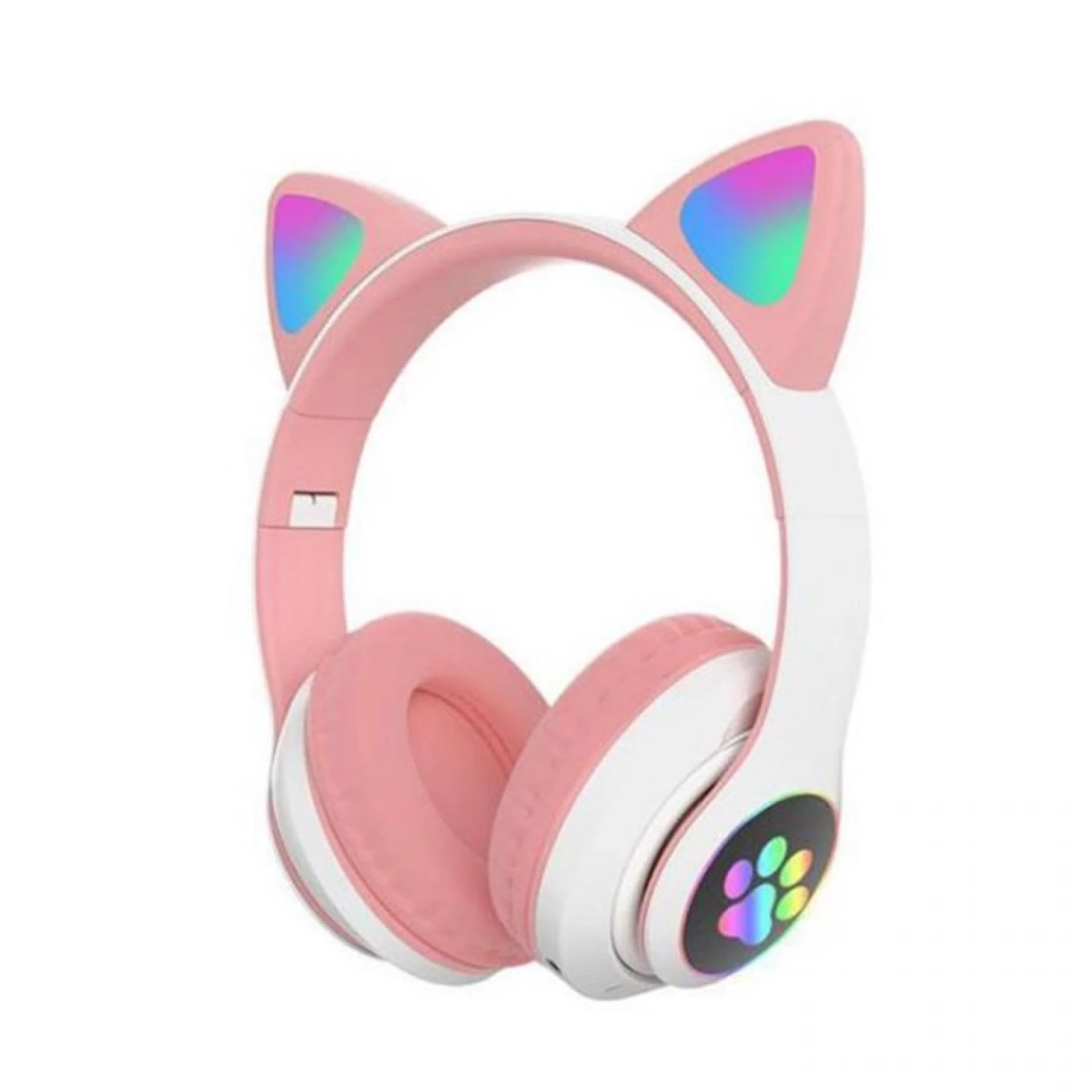 Căști wireless Smart Technology, Bluetooth 5.0, LED Cat Ears, microfon, slot SD/FM, autonomie 10h, pliabile [1]