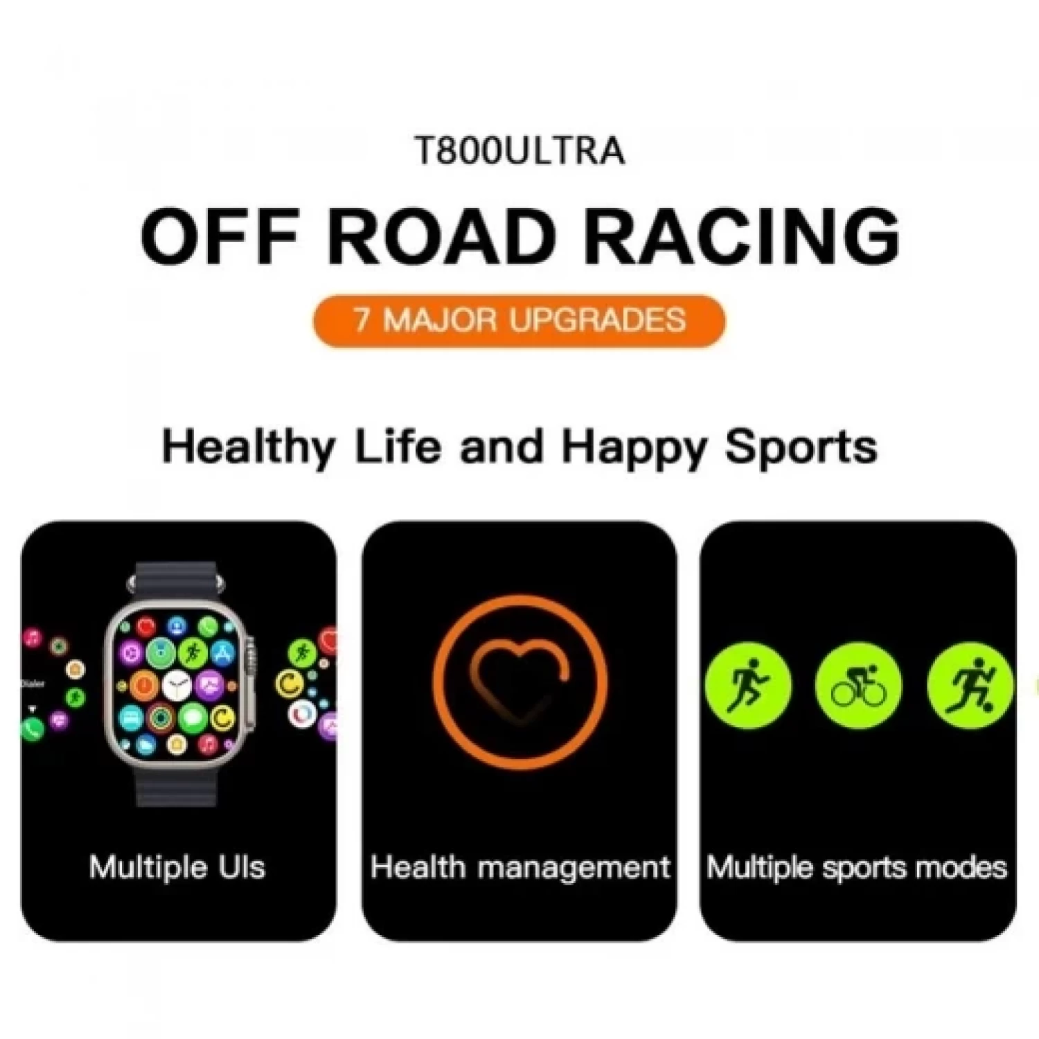 Ceas Inteligent SmartWatch 2.1 inch+ Curea EXTRA, Apel Bluetooth, Incarcator Wireless, metal, Notificari Apel si Retele Sociale, Oximetru, Ritm Cardiac, Termometru, Monitorizare somn, 105 M [23]