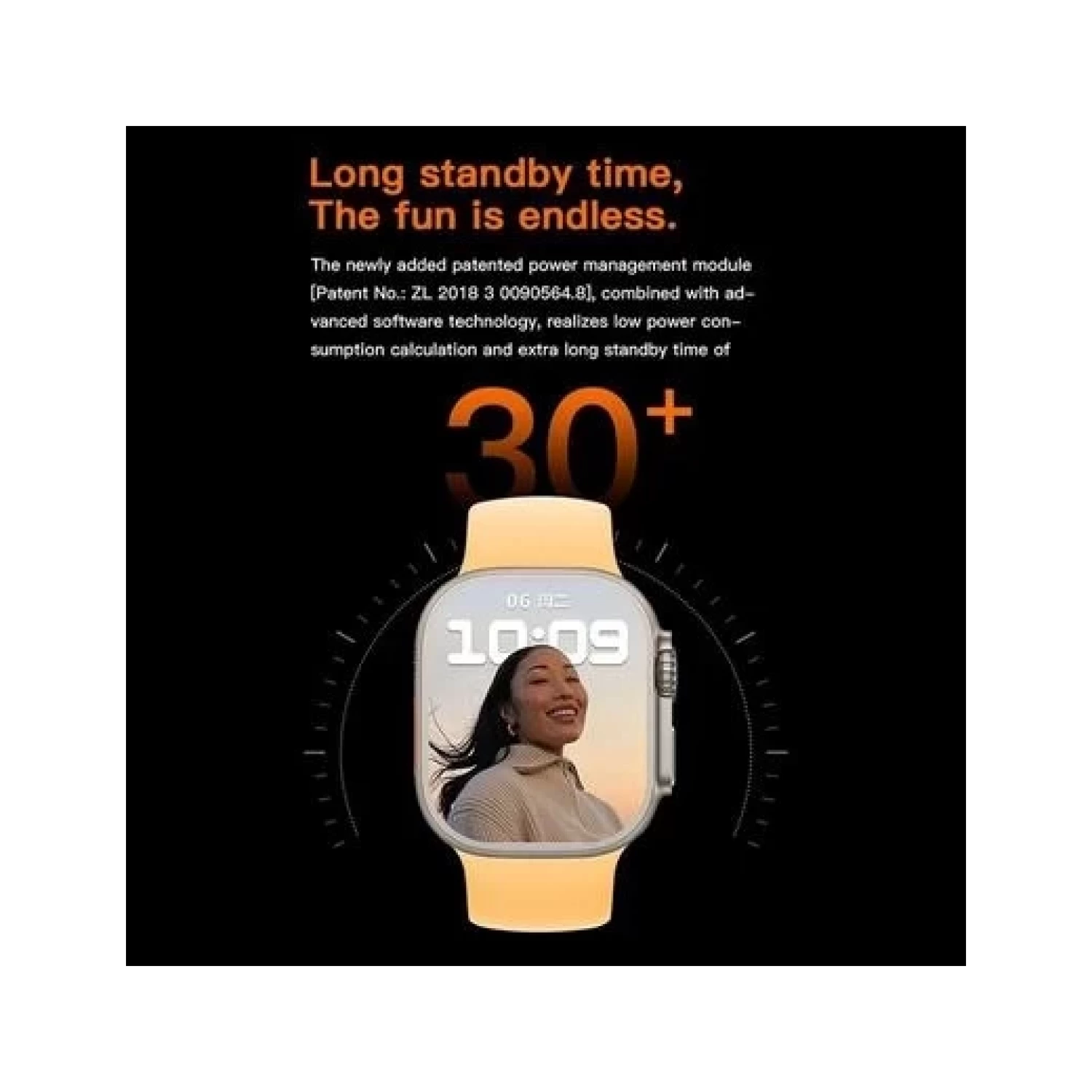Ceas Inteligent SmartWatch 2.1 inch+ Curea EXTRA, Apel Bluetooth, Incarcator Wireless, metal, Notificari Apel si Retele Sociale, Oximetru, Ritm Cardiac, Termometru, Monitorizare somn, 105 M [22]