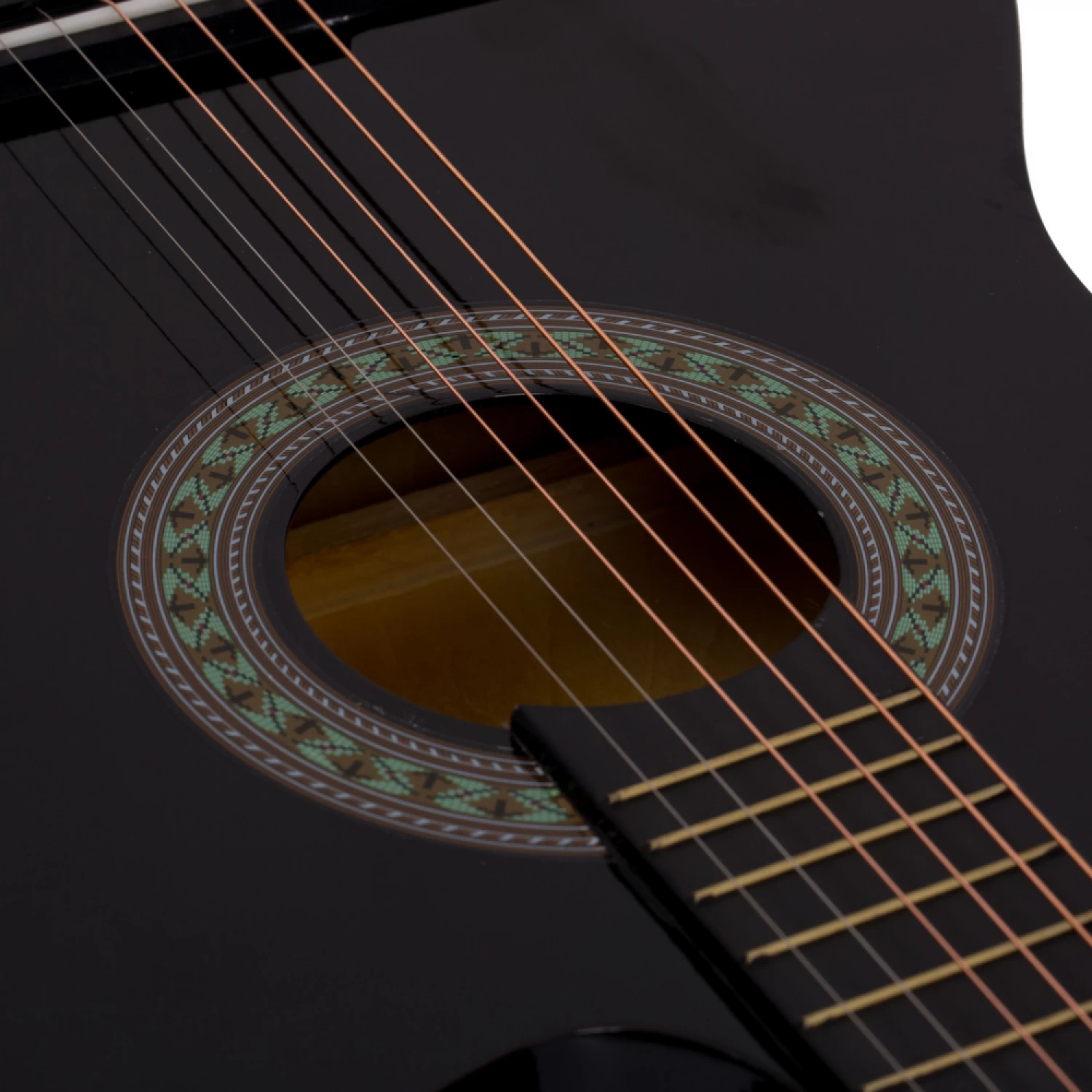 Chitara Acustica 4/4 38  ( 95 x 35 cm ), pentru Incepatori si Adulti, Recomandata peste 8-10 Ani, 6 Corzi Metalice, 18 De Taste [6]