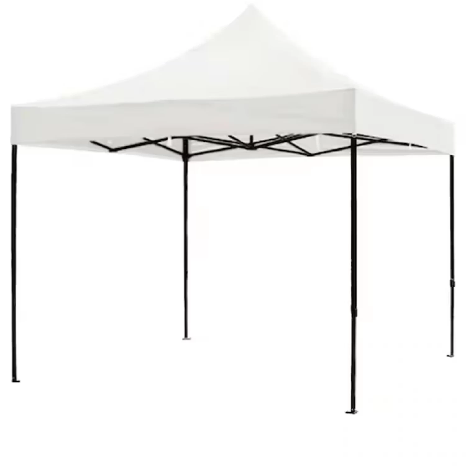 Cort pavilion pliabil,18 kg, 3x3 m, Cadru metal cu panza impermeabila pentru Curte, Gradina, Evenimente, Alb [1]