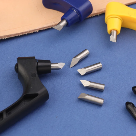 Cutter rotativ 360° pentru hârtie, tăietor artizanat 17 cm cu 3 lame de schimb, material plastic și aliaj, ideal pentru decupaj și design [2]