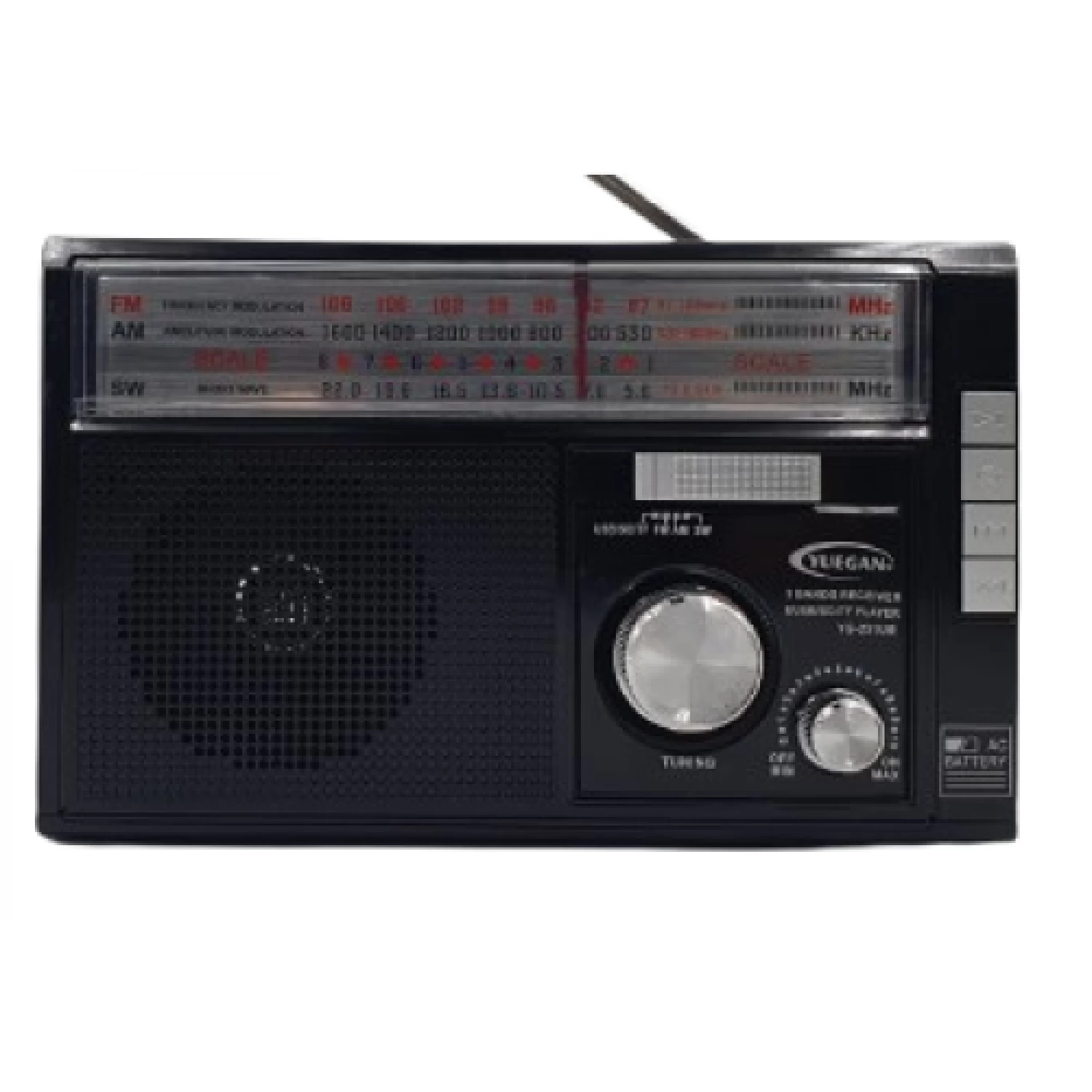 Radio cu ceas & portabile - Difuzor Portabil Retro X-Bass YG251US cu Radio AM/FM, Bluetooth, Panou Solar și Lanternă - Sunet Puternic, Funcționalitate Multifuncțională și Portabilitate pentru Călătorii și Activități Exterioare