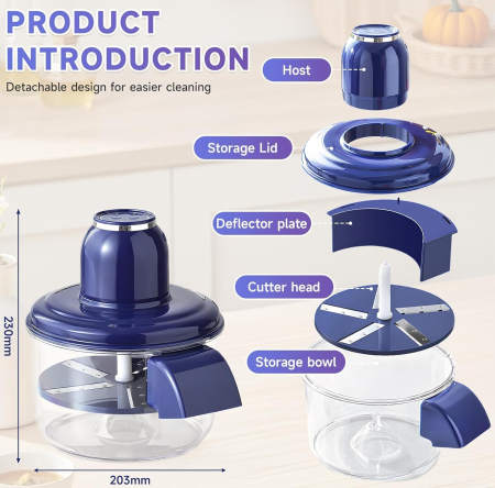 Dispozitiv electric pentru curățare struguri și usturoi, 50W, wireless cu încărcare USB, design compact din inox și ABS, utilizare ușoară [2]