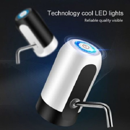 Dozator electric apă pentru bidon, cu încărcare USB, indicator LED, utilizare simplă prin apăsare, compatibil universal, portabil [3]