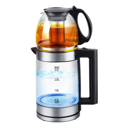 Casa si Bucatarie - Fierbător electric 2.2L, 2000W, alimentare 220V, control mecanic, design compact și portabil 19×19×24 cm, stil modern, pentru casă sau birou
