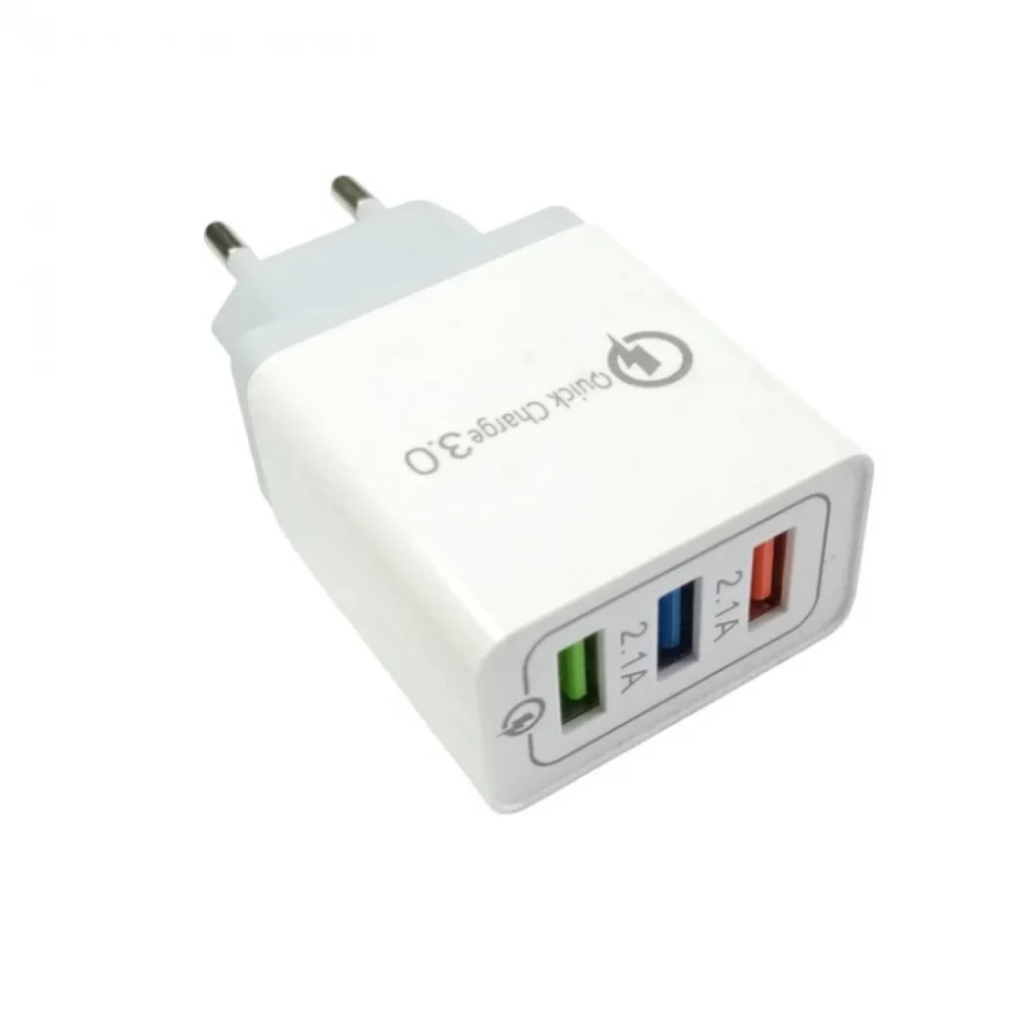 Accesorii Telefoane - Încărcător Priză USB Multiplu cu 3 Porturi 2.1A, Quick Charge 3.0 - Încărcare Rapidă, Protecție Completă, Design Compact și Portabil, Ideal pentru Smartphone-uri și Tablete, Alb