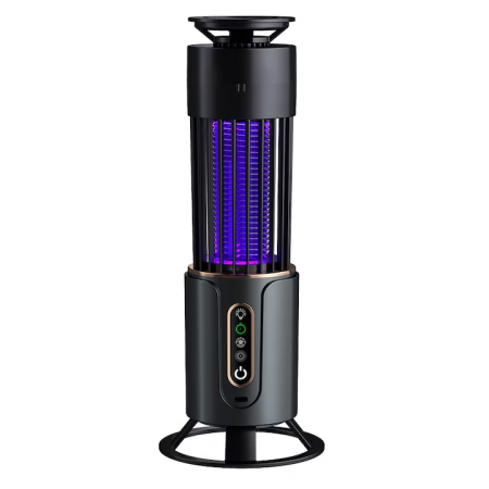 Casa si Bucatarie - Lampă electrică anti-insecte USB, acumulator 1200 mAh, captare țânțari și iluminare, 3 moduri timer, compactă și silențioasă, gri
