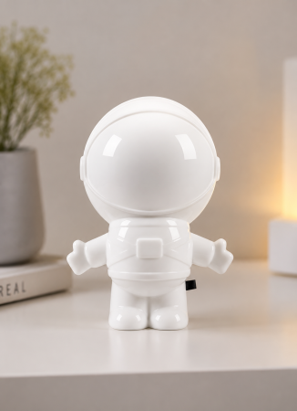 Lampi solare si lanterne led - Lampă LED de Veghe Astronaut, Conectare Directă la Priză, Dual Voltage, Lumină Ambientală Decorativă, Consum Redus de Energie, Ideală pentru Camera Copiilor, Dormitor, Living sau Hol, Alb