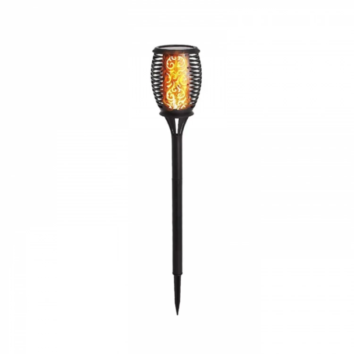 Lampi solare si lanterne led - Lampa Solară cu Efect de Flacără, 58 cm, 33 LED-uri, Design Elegant pentru Grădină, 5W, Încărcare Solară, Durată de Iluminare 6-8 Ore, Acumulator Ni-MH 600mAh, Ideală pentru Curte, Terasă și Spații Ex