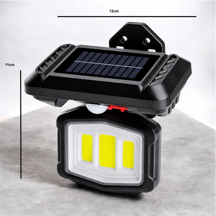 Lampă Solară LED de Perete 18W, Senzor de Mișcare și Senzor Crepuscular, Baterie Reîncărcabilă 1200 mAh, Panou Solar Integrat, Protecție IP54, Autonomie 6-12 Ore, Iluminare Eficientă pentru Exterior [3]