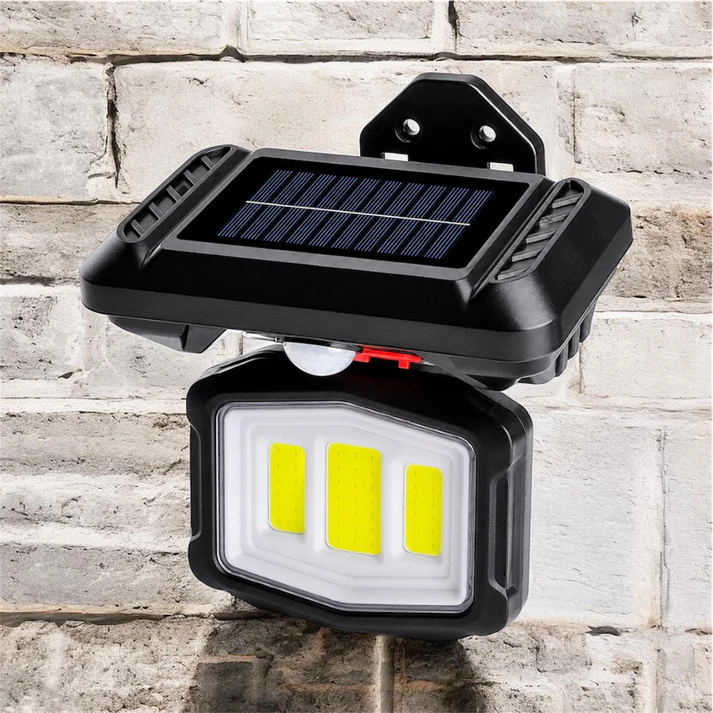 Lampi solare si lanterne led - Lampă Solară LED de Perete 18W, Senzor de Mișcare și Senzor Crepuscular, Baterie Reîncărcabilă 1200 mAh, Panou Solar Integrat, Protecție IP54, Autonomie 6-12 Ore, Iluminare Eficientă pentru Exterior