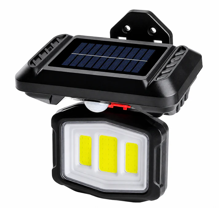 Lampă Solară LED de Perete 18W, Senzor de Mișcare și Senzor Crepuscular, Baterie Reîncărcabilă 1200 mAh, Panou Solar Integrat, Protecție IP54, Autonomie 6-12 Ore, Iluminare Eficientă pentru Exterior [2]
