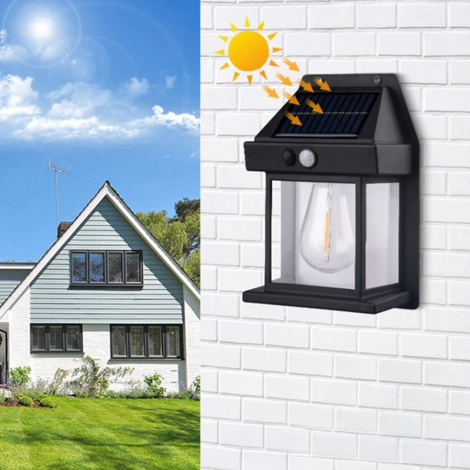 Lampa solara perete LED JF888, senzor miscare, 40W [6]