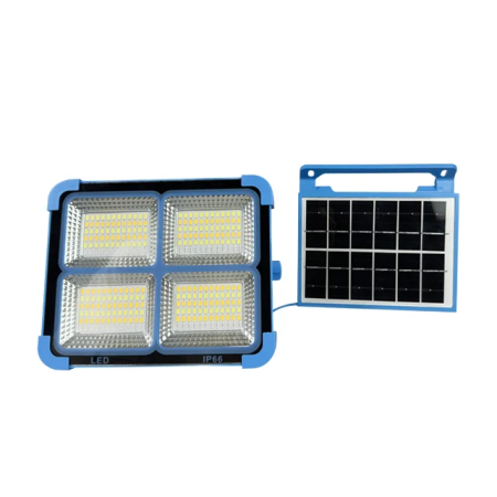 Lampi solare si lanterne led - Lampă Solară Portabilă pentru Camping și Pescuit, 288 LED, Putere 100W, Moduri de Lumină Neutră, Caldă, Rece și Roșu/Albastru, Funcție Power Bank, Design Compact și Multifuncțional
