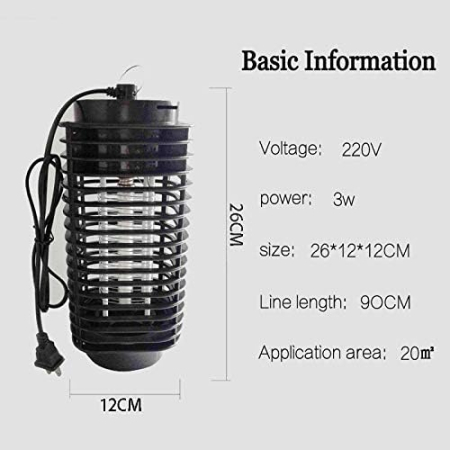 Lampă UV anti-țânțari 110-220V, eliminare insecte fără substanțe chimice, tavă detașabilă, montare simplă, design compact [1]