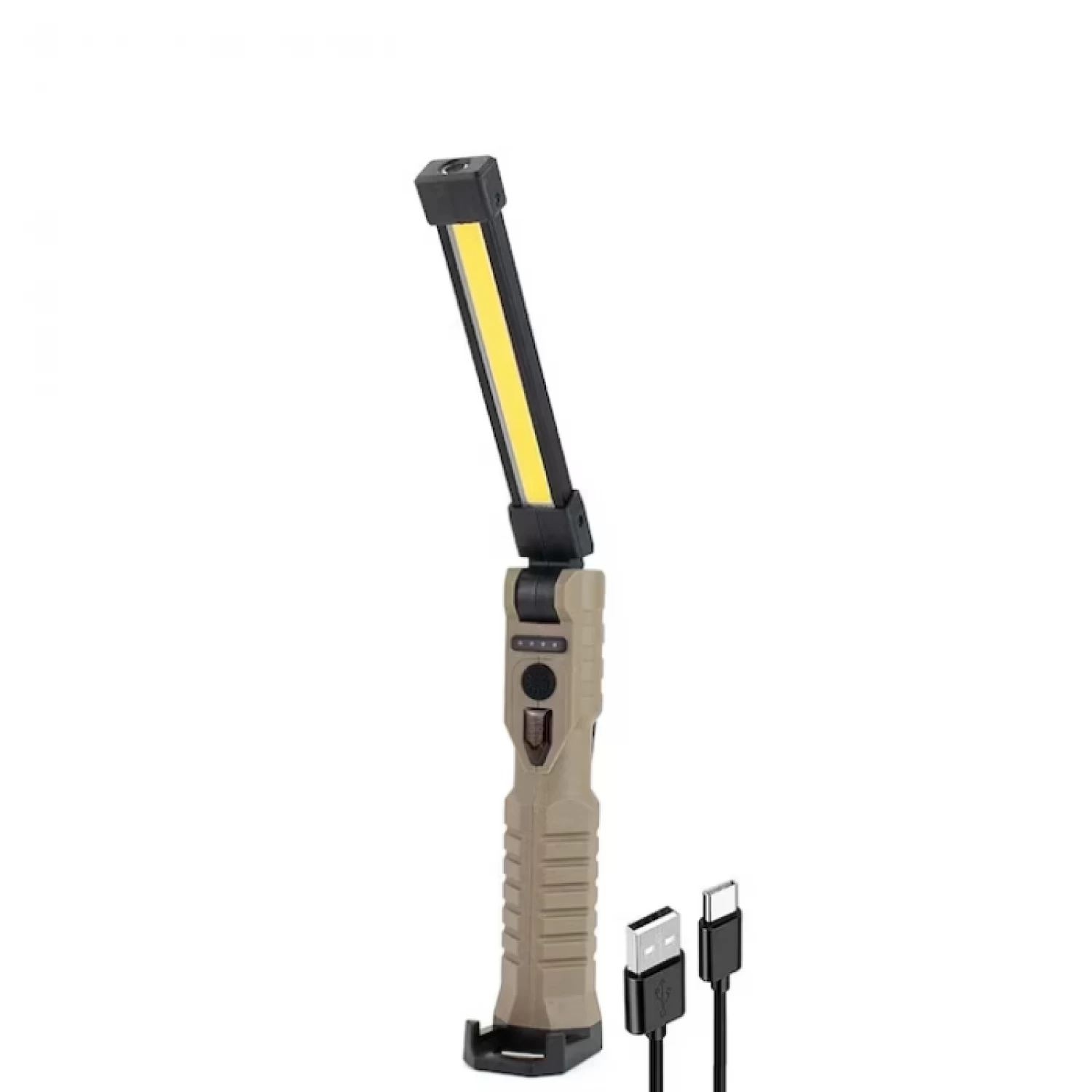 Lampi solare si lanterne led - Lanternă de Lucru COB LED Multifuncțională - 400 lm, Rabatabilă 360°, Magnet și Power Bank, USB-C