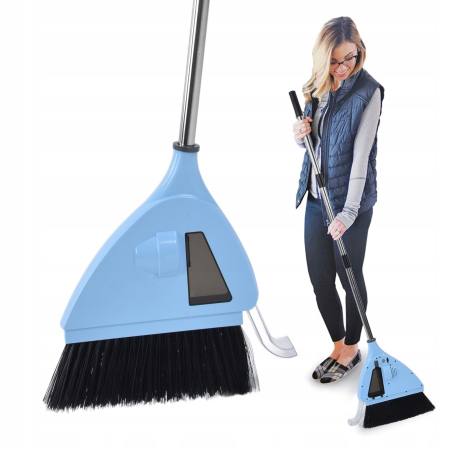 Otthon és Konyha - Beépített Porszívóval Ellátott Seprű – 20 000 RPM Motor, ABS Anyag, 110 cm, USB Töltés, Csappantyús Tartály, Erős és Csendes Szívóerő