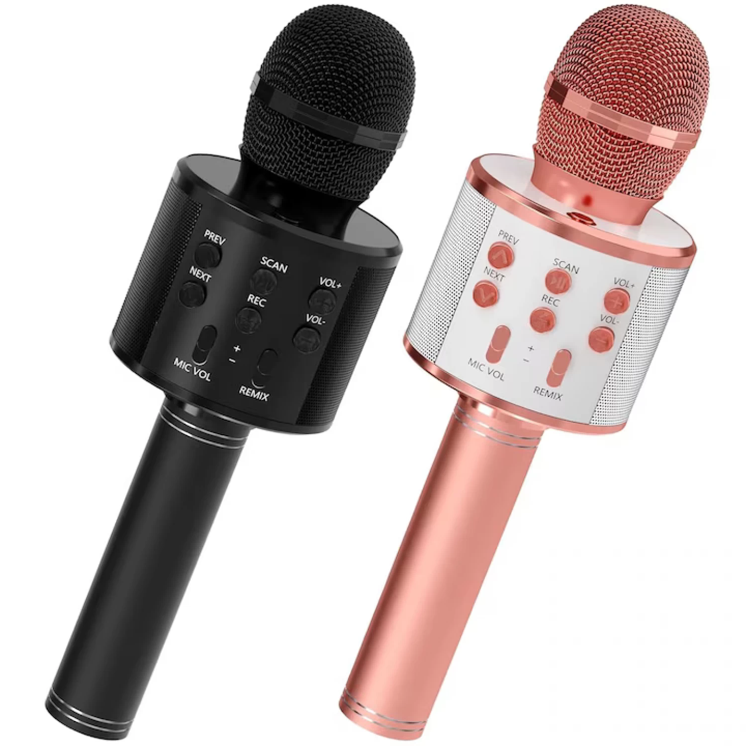 Microfon Karaoke Wireless cu Boxă Bluetooth Integrată, 2 Difuzoare, Mod Echo, Funcții Bass & Treble, Baterie 2600mAh, Compatibil Android/Apple, Design Compact și Elegant, Diverse Culori [1]