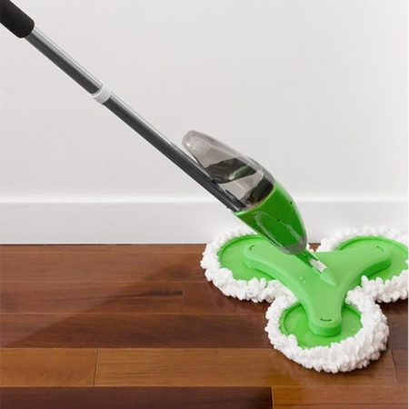 Mop triplu rotativ cu pulverizator, rezervor 600 ml, 3 capete rotative, construcție ABS/PP/oțel inoxidabil [1]