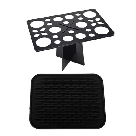 Aparate & Accesorii ingrijire personala - Organizator pensule machiaj cu 28 de sloturi, design pliabil rectangular, din plastic mat, compact și ușor de utilizat