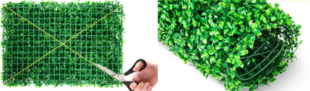 Panou decorativ cu plante artificiale 60×40 cm, aspect natural, pentru interior și exterior, rezistent la intemperii, instalare rapidă [1]