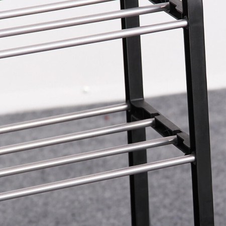Pantofar cu 4 Rafturi, din Aluminiu și Metal, Organizator pentru Încălțăminte, Design Modern și Rezistent [4]