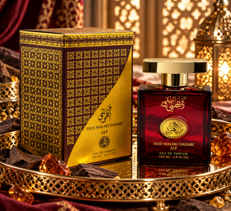 Parfumok - Oud Malaki Dahabi – Keleties, édes és fűszeres unisex parfüm, oud és fás jegyekkel, 100 ml