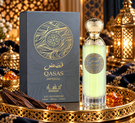 Parfumok - Qasas Imperial – Kifinomult, citrusos és fás keleties férfi parfüm jázminnal, bőrös és ámbrás jegyekkel, 100 ml