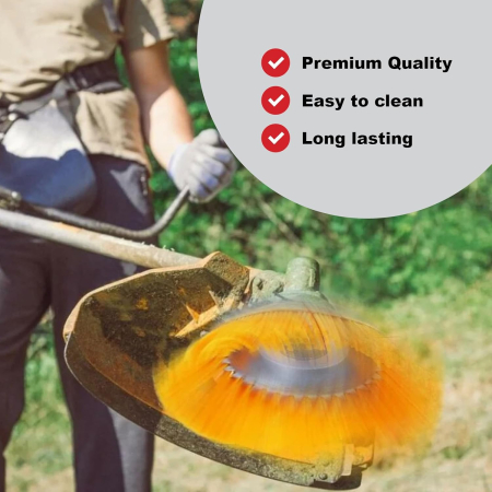 Perie nylon rotativă, pentru curățare suprafețe, 200 mm, rezistentă la temperaturi și substanțe chimice, max. 10.000 RPM [5]