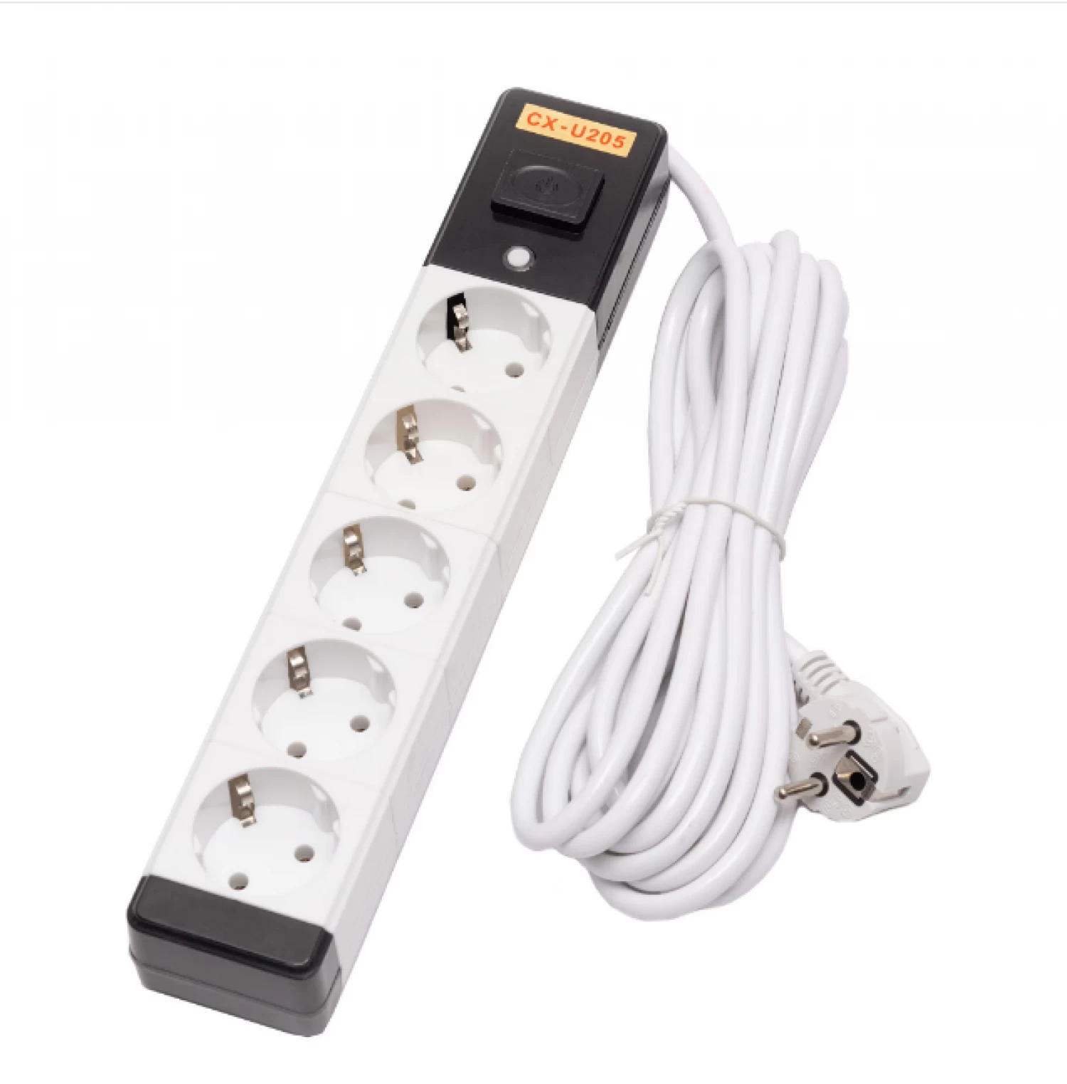 Scule Electrice si Unelte - Prelungitor cu 5 Prize, Cablul de 5m, Buton de Pornire/Oprire, Capacitate 3000W, Funcții de Siguranță, Flexibilitate Maximă pentru Conectarea Dispozitivelor Casnice și de Birou, Performanță Optimă și