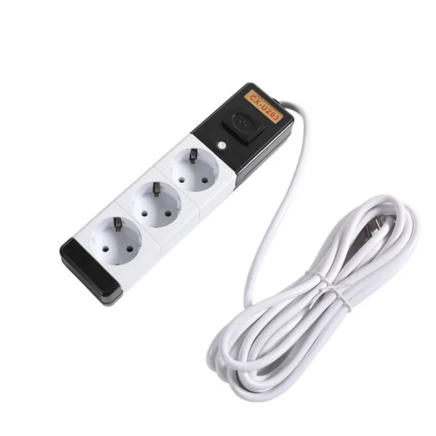 Scule Electrice si Unelte - Prelungitor CX-U203 cu 3 Prize și Întreruptor, Design Compact și Durabil, Soluție Practică și Sigură pentru Alimentarea Dispozitivelor Acasă sau la Birou