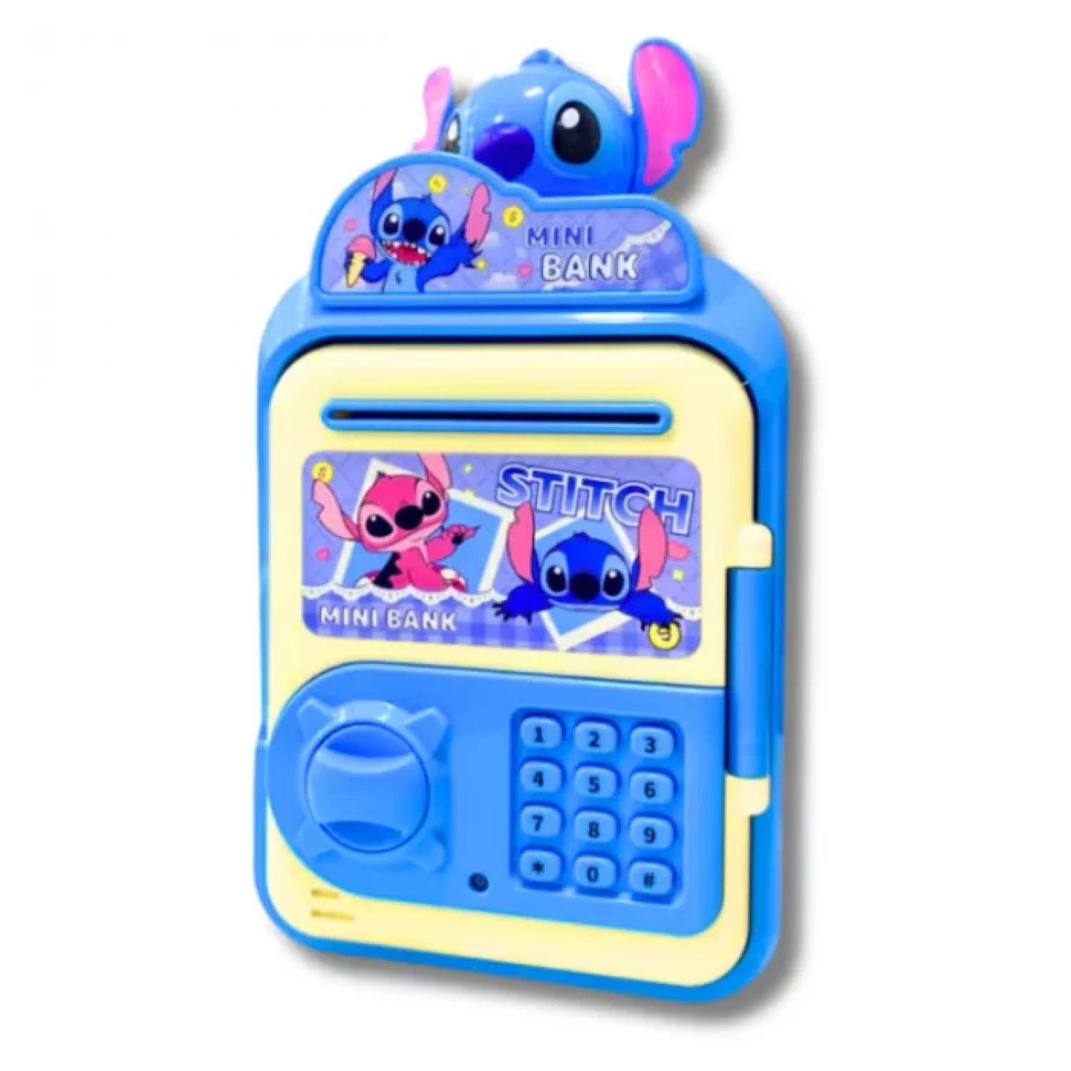 Produse si jucarii pentru copii - Pușculiță Electronică Interactivă pentru Copii, Jucărie Educativă cu Efecte Luminoase, Intrări Separate pentru Monede și Bancnote, Plastic Durabil