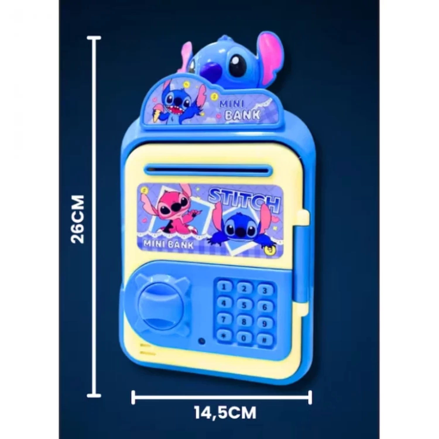 Pușculiță Electronică Interactivă pentru Copii, Jucărie Educativă cu Efecte Luminoase, Intrări Separate pentru Monede și Bancnote, Plastic Durabil [1]