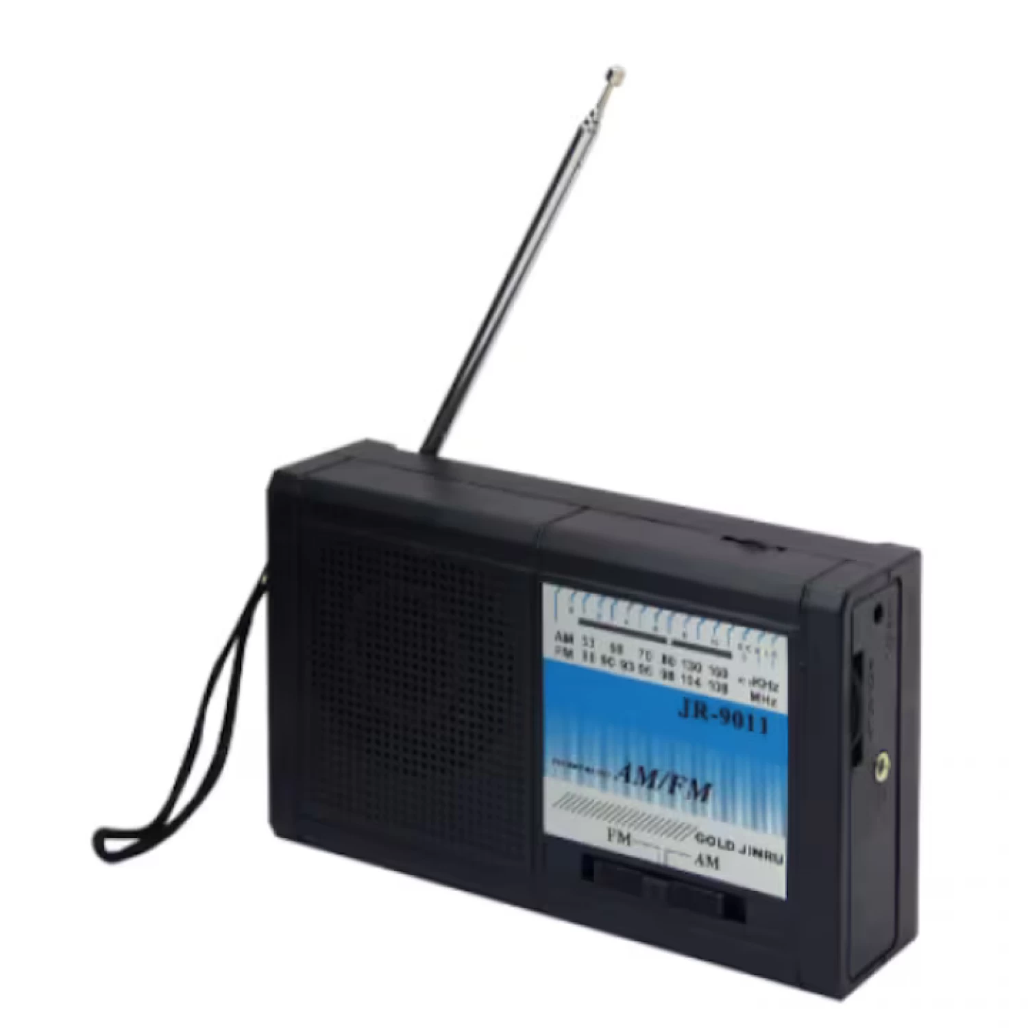 Radio AM/FM Gold JR-9011 - Design Vintage Elegant cu Detalii Aurii, Recepție AM/FM, Sunet Clar și Fidel, Portabil și Ușor de Utilizat, Ideal pentru Acasă, Birou sau Spații Interioare - Culoare Negru,  [2]