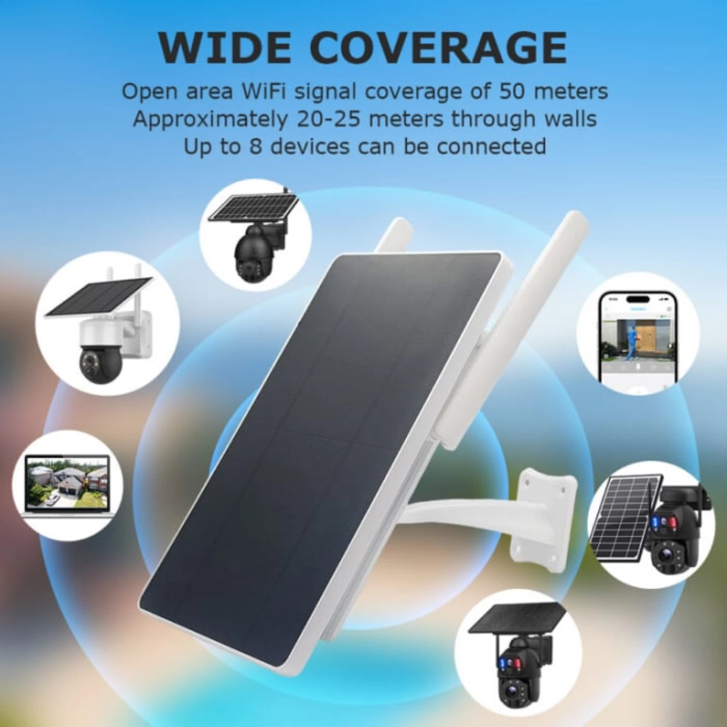 Router 4G Solar 15W cu Baterie 20.800mAh - Internet stabil, autonomie completă și acoperire WiFi până la 60m, perfect pentru cabane, curți, ferme sau zone fără curent [2]