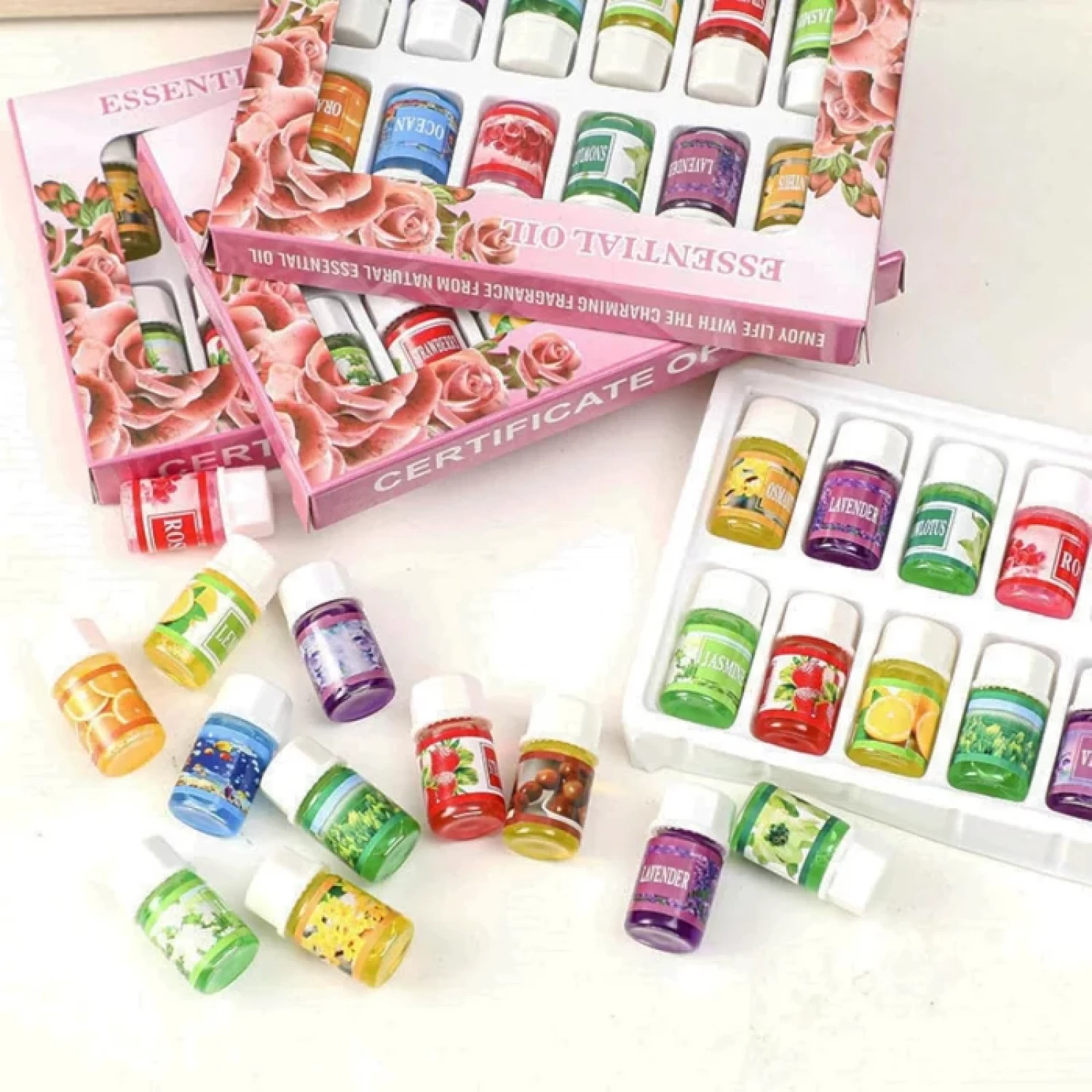 Set 12 Uleiuri Esențiale Naturale, 100% Pure, Calitate Terapeutică, Aromaterapie & Difuzor, 12 x 3 ml [2]