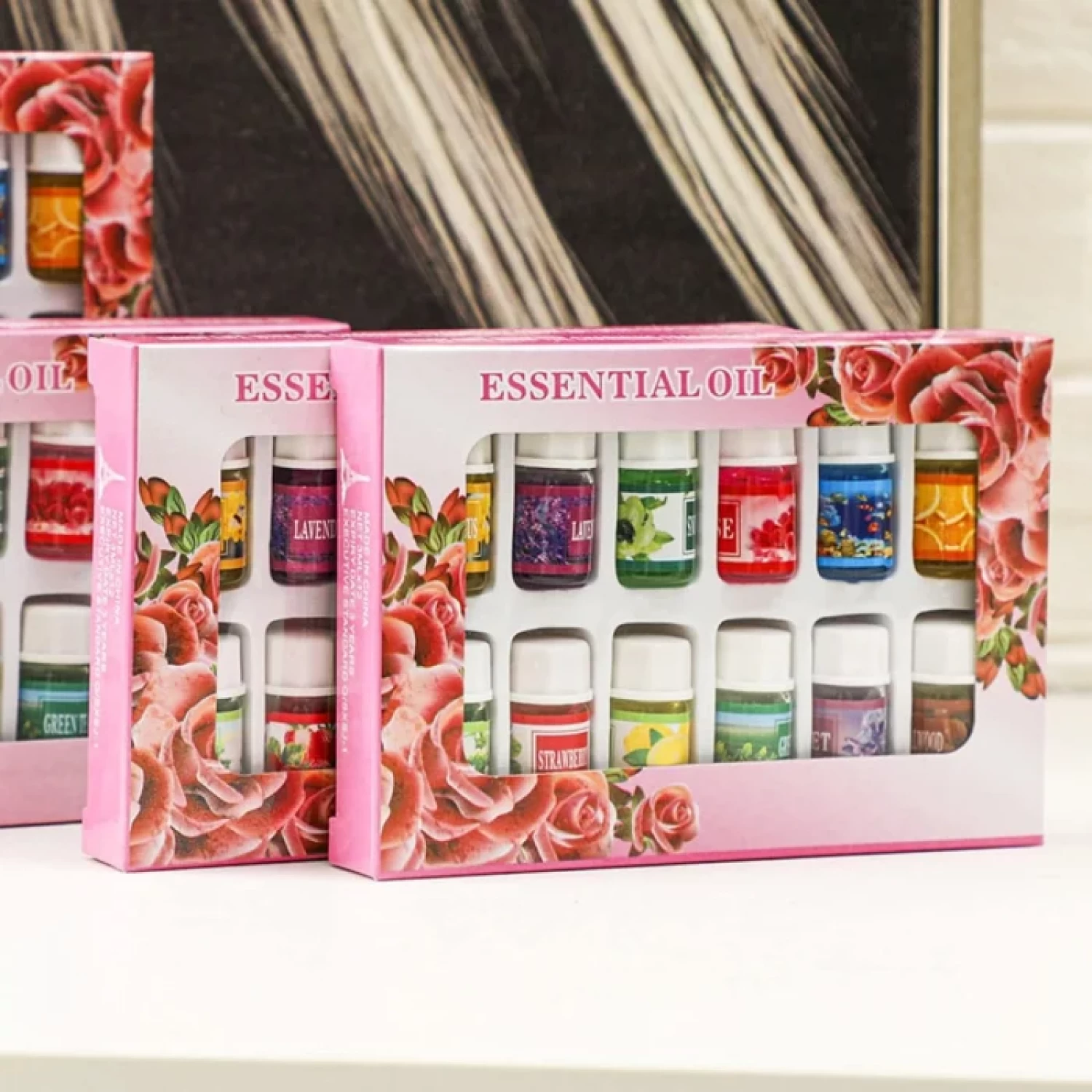 Set 12 Uleiuri Esențiale Naturale, 100% Pure, Calitate Terapeutică, Aromaterapie & Difuzor, 12 x 3 ml [1]