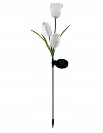 Set 2 Lampi Solare pentru Grădină Tip Lalea, Înălțime 80 cm, Flux Luminos 30 lm, Iluminare Albă, Alimentare Solară Eco-Friendly, Design Decorativ pentru Exterior [2]