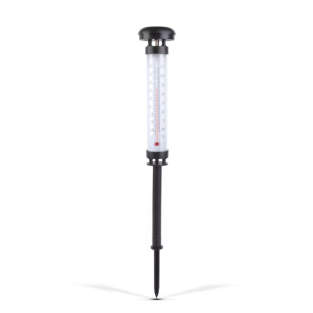 Lampi solare si lanterne led - Set 2 termometre solare grădină, 3 x 35 cm, LED alb rece, materiale rezistente, montaj ușor