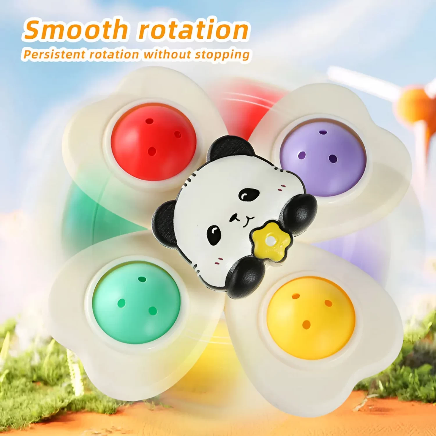 Set 3 Jucării Interactive cu Ventuză pentru Bebe - Spinner Educativ 1-2 Ani [3]