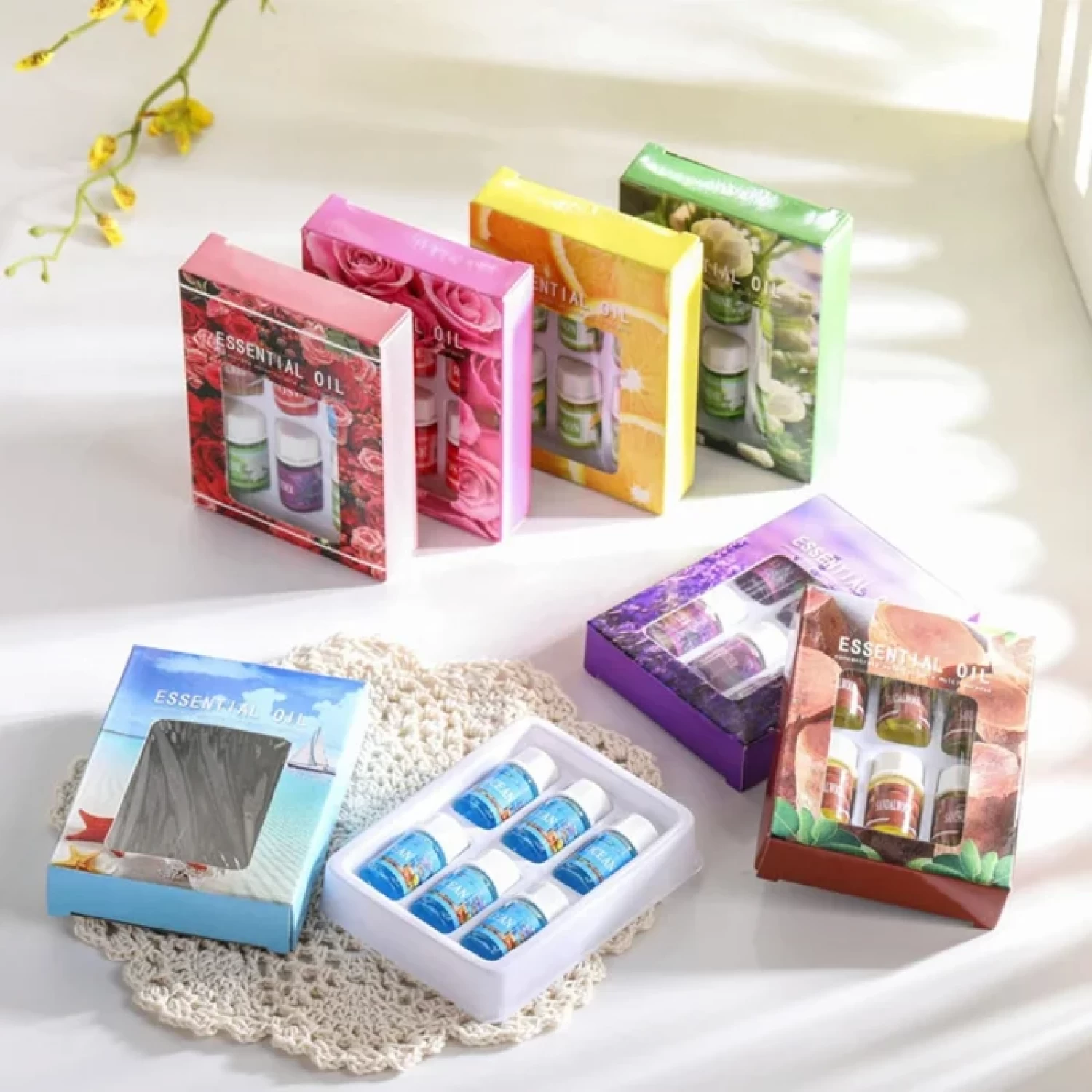 Set 6 Uleiuri Esențiale Naturale, 100% Pure, Calitate Terapeutică, Aromaterapie & Difuzor, 6 x 3 ml [3]