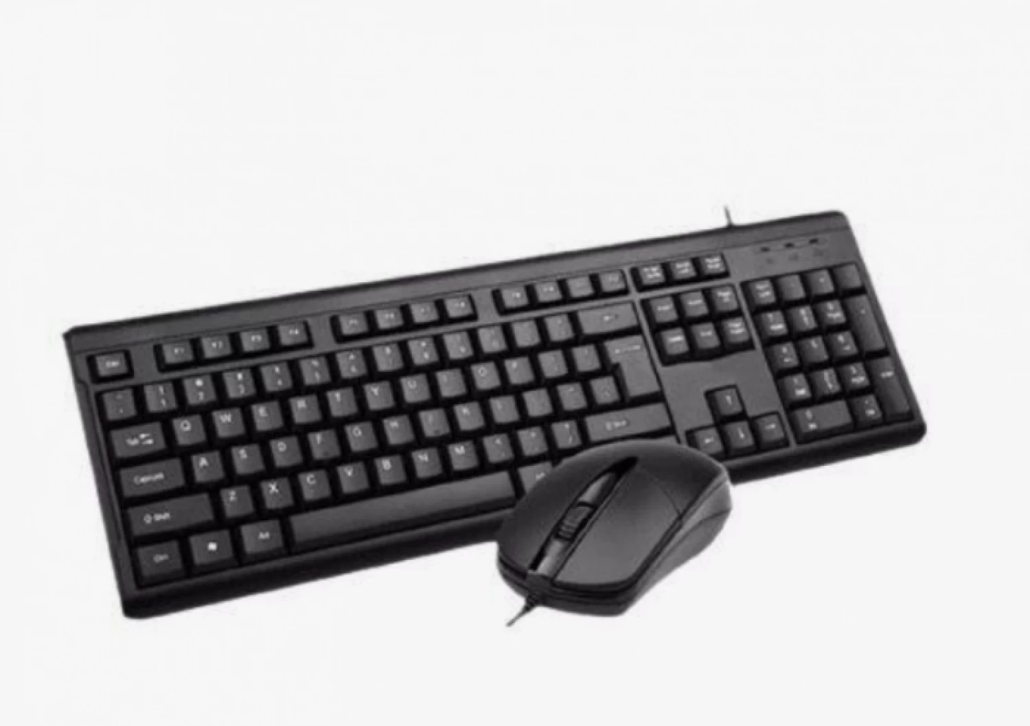 Accesorii Calculator - Set Tastatură + Mouse Wired T15 - Tastatură Ergonomică cu Fir și Mouse Optic, Design Compact, Conectivitate USB, Compatibil cu Windows și macOS