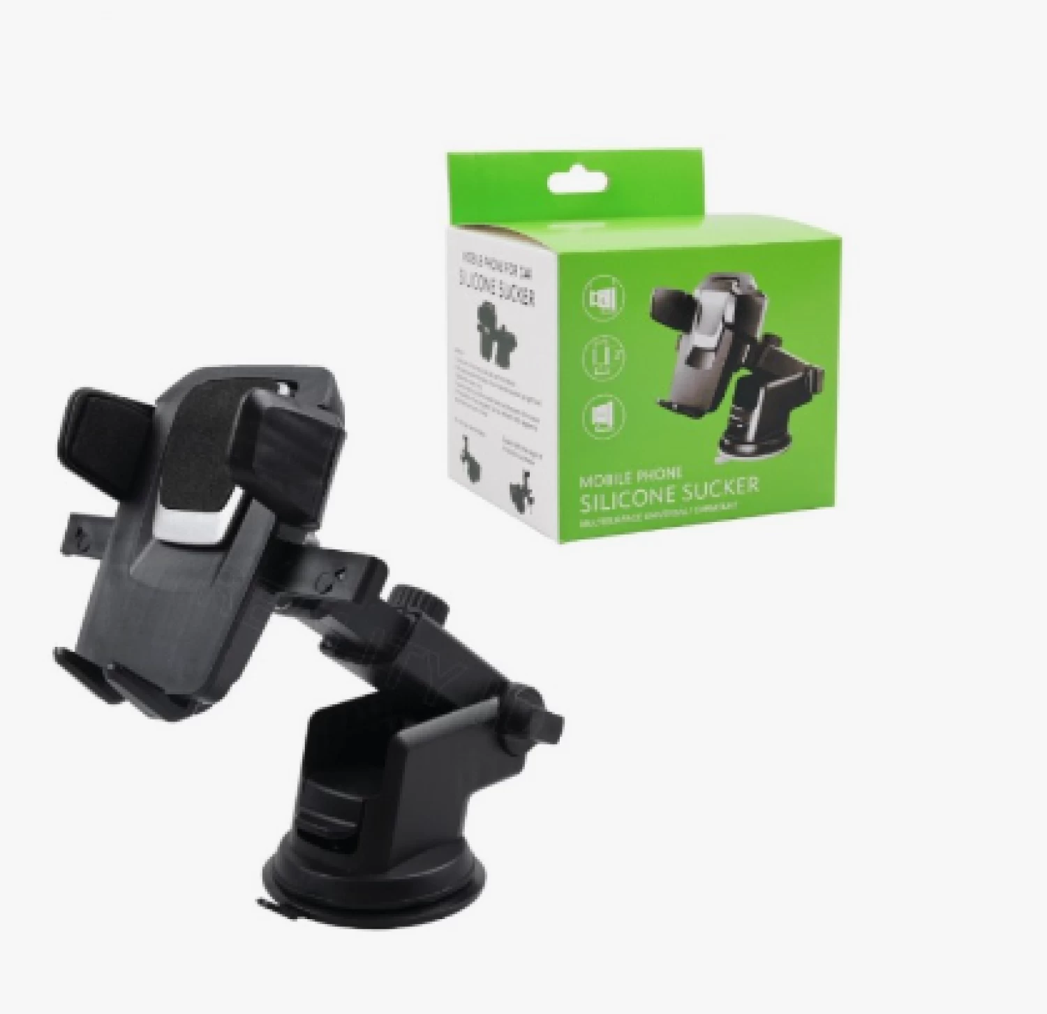 Accesorii Auto - Suport Auto 2 în 1 pentru Telefon CZ-3002B , Montaj pe Parbriz sau Bord, Braț Ajustabil, Rotație 360°, Fixare Sigură pentru Smartphone-uri