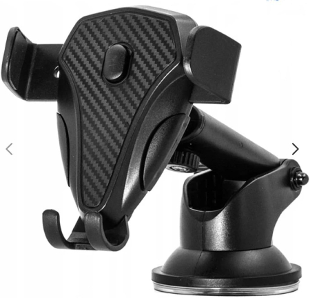 Accesorii Auto - Suport Auto Universal pentru Telefon, Ventuză pentru Bord sau Parbriz, Braț Reglabil cu Rotire 360°, Design Tip Fibră de Carbon, Compatibil cu Majoritatea Smartphone-urilor, Negru