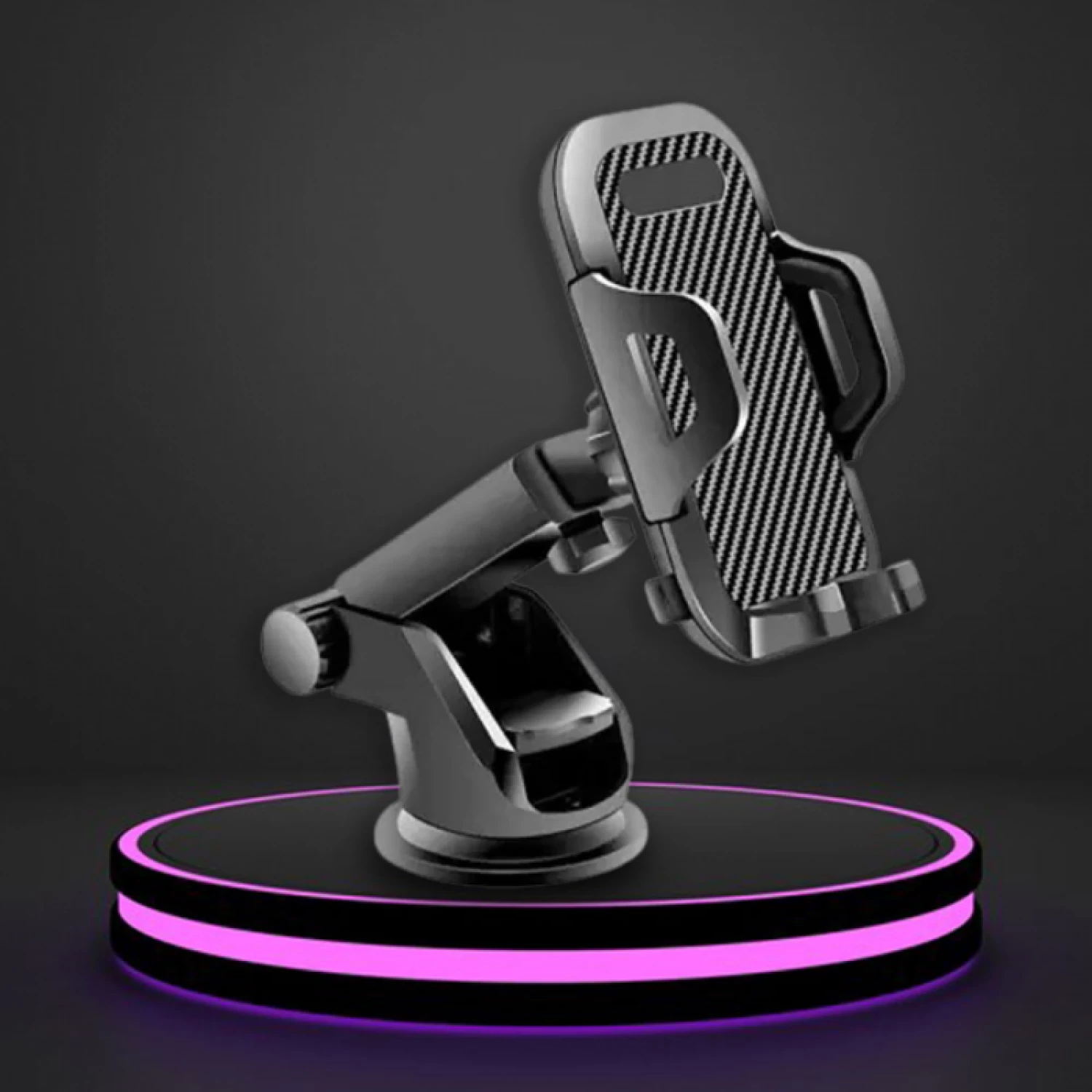 Suport Telefon Auto CZ-3115, Gât Flexibil 360°, Plasare pe Bord sau Parbriz, Încărcare Rapidă Micro USB [2]