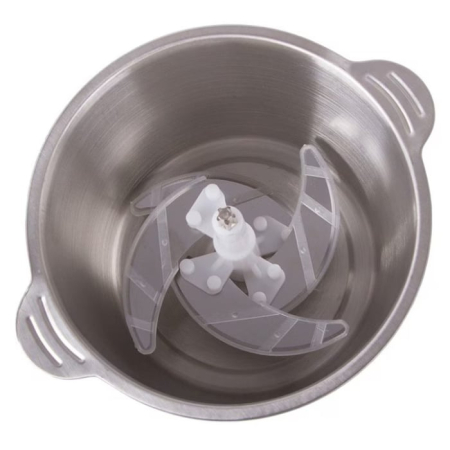 Tocator electric 3L pentru carne si legume, 1000 W, 4 lame din otel inoxidabil de inalta calitate, Recipient din Inox, Argintiu [9]