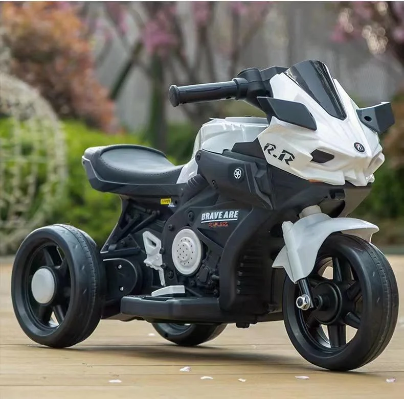 Motociclete si masini electrice copii - Tricicletă Electrică Formula TT pentru Copii 2-4 ani, 12V, Faruri LED și Muzică Integrată, Alb