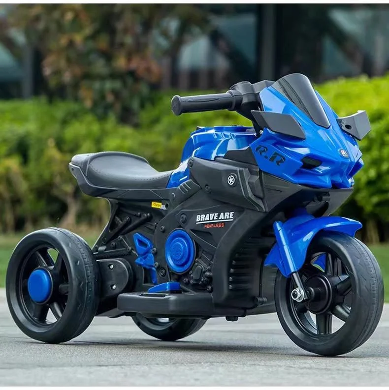 Motociclete si masini electrice copii - Tricicletă Electrică Formula TT pentru Copii 2-4 ani, 12V, Faruri LED și Muzică Integrată, Albastru