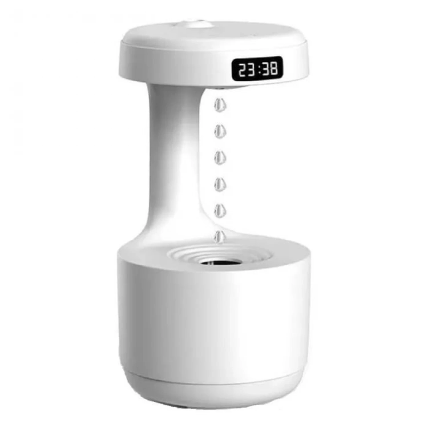 Casa si Bucatarie - Umidificator Anti-Gravity Ultrasunete 800ml cu LED - Funcție Anti-Dry, Lumină Ambient și Display Inteligent, Alb/Verde